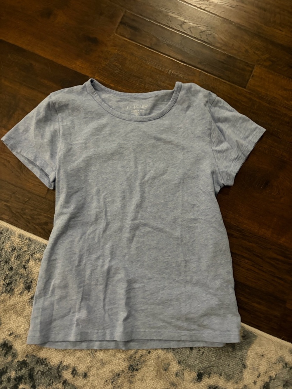 J. Crew Heathered Light Blue Studio Tee